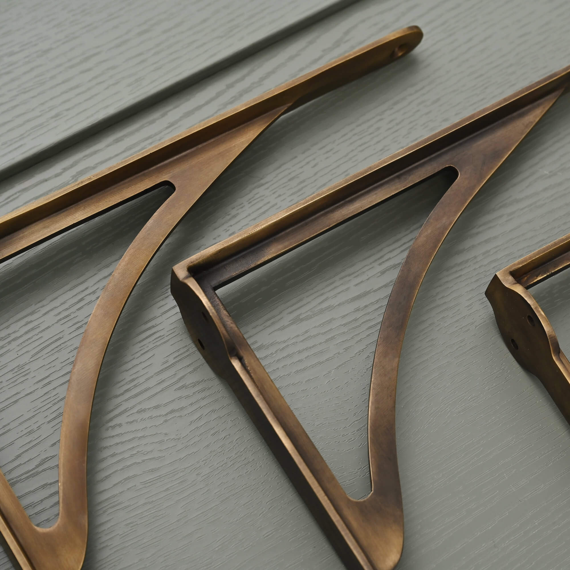 Ironbridge Aged Brass Shelf Brackets | 4.5/6/7/8/10" - Brass Shelf Brackets - Yester Home - Yester Home