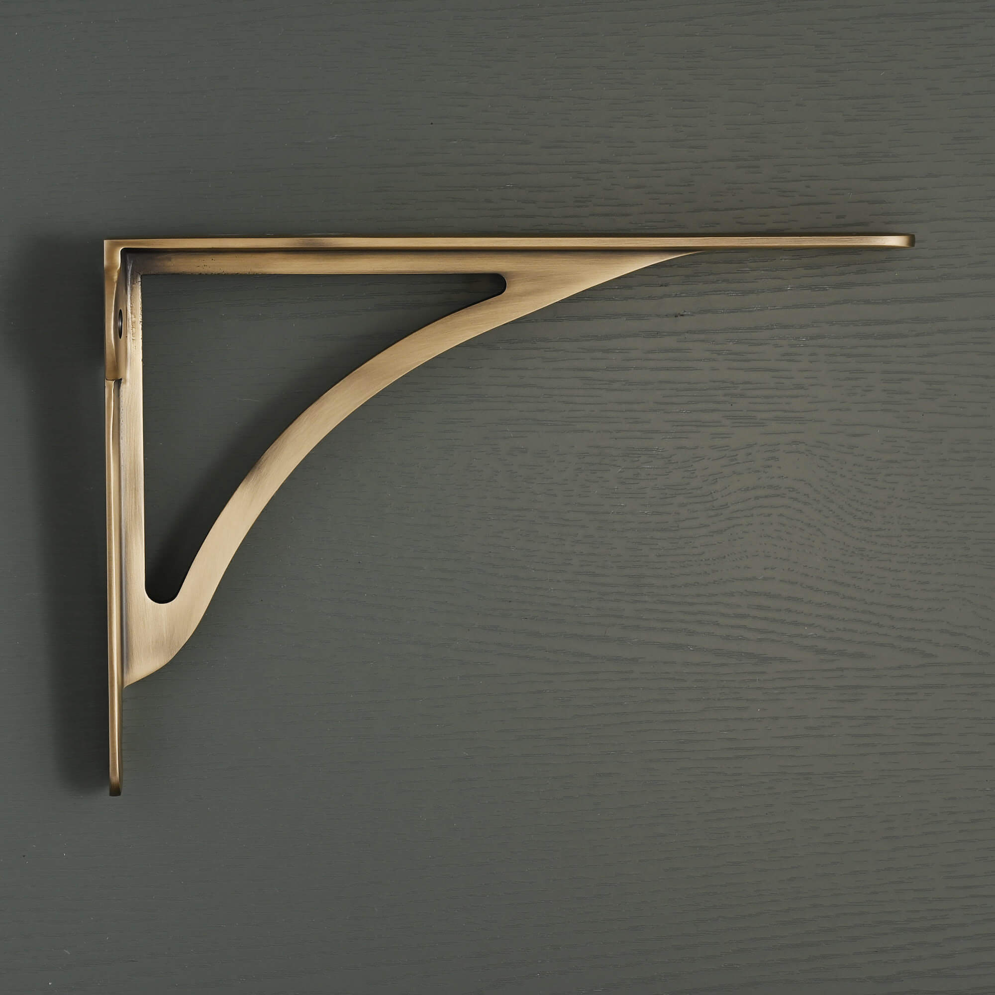 Ironbridge Aged Brushed Brass Shelf Brackets | 4.5/6/7/8/10" - Brass Shelf Brackets - Yester Home - Yester Home