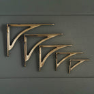 Ironbridge Aged Brushed Brass Shelf Brackets | 4.5/6/7/8/10" - Brass Shelf Brackets - Yester Home - Yester Home