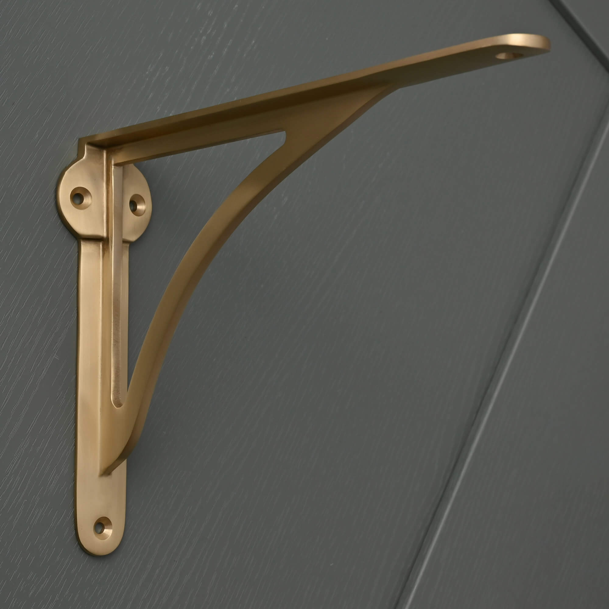 Ironbridge Brushed Satin Brass Shelf Brackets | 4.5/6/7/8/10" - Brass Shelf Brackets - Yester Home - Yester Home
