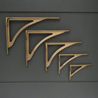 Ironbridge Brushed Satin Brass Shelf Brackets | 4.5/6/7/8/10" - Brass Shelf Brackets - Yester Home - Yester Home