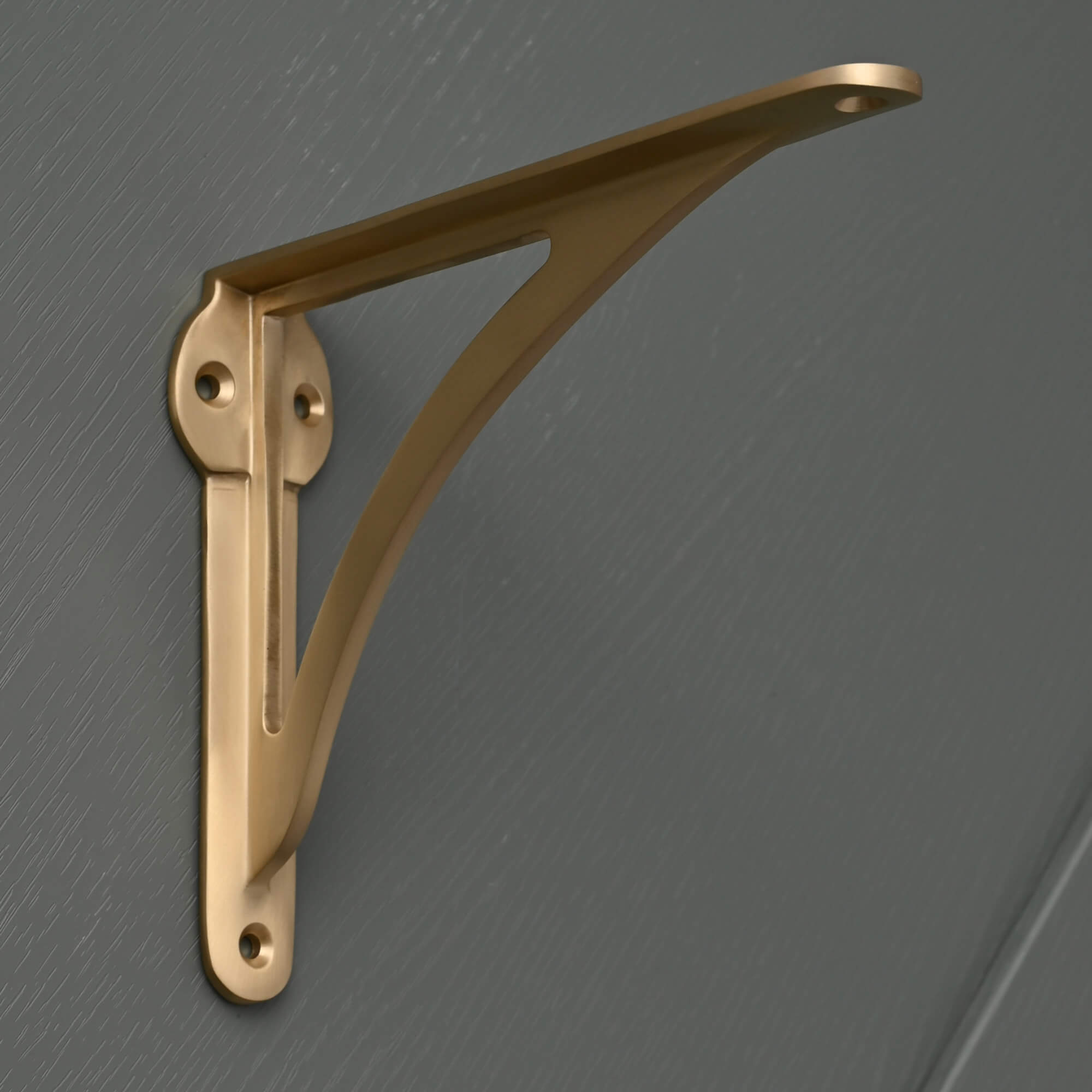 Ironbridge Brushed Satin Brass Shelf Brackets | 4.5/6/7/8/10" - Brass Shelf Brackets - Yester Home - Yester Home