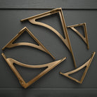 Ironbridge Brushed Satin Brass Shelf Brackets | 4.5/6/7/8/10" - Brass Shelf Brackets - Yester Home - Yester Home