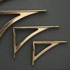 Ironbridge Polished Brass Shelf Brackets | 4.5/6/7/8/10" - Brass Shelf Brackets - Yester Home - Yester Home