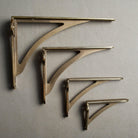 Ironbridge Shot Blast Brass Shelf Brackets | 4.5/6/7/8/10"-Brass Shelf Brackets-Yester Home