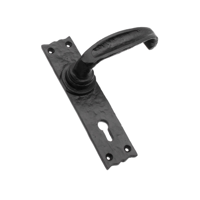 Isabella Lever Handle Matt Black-Door Knobs & Handles-Yester Home