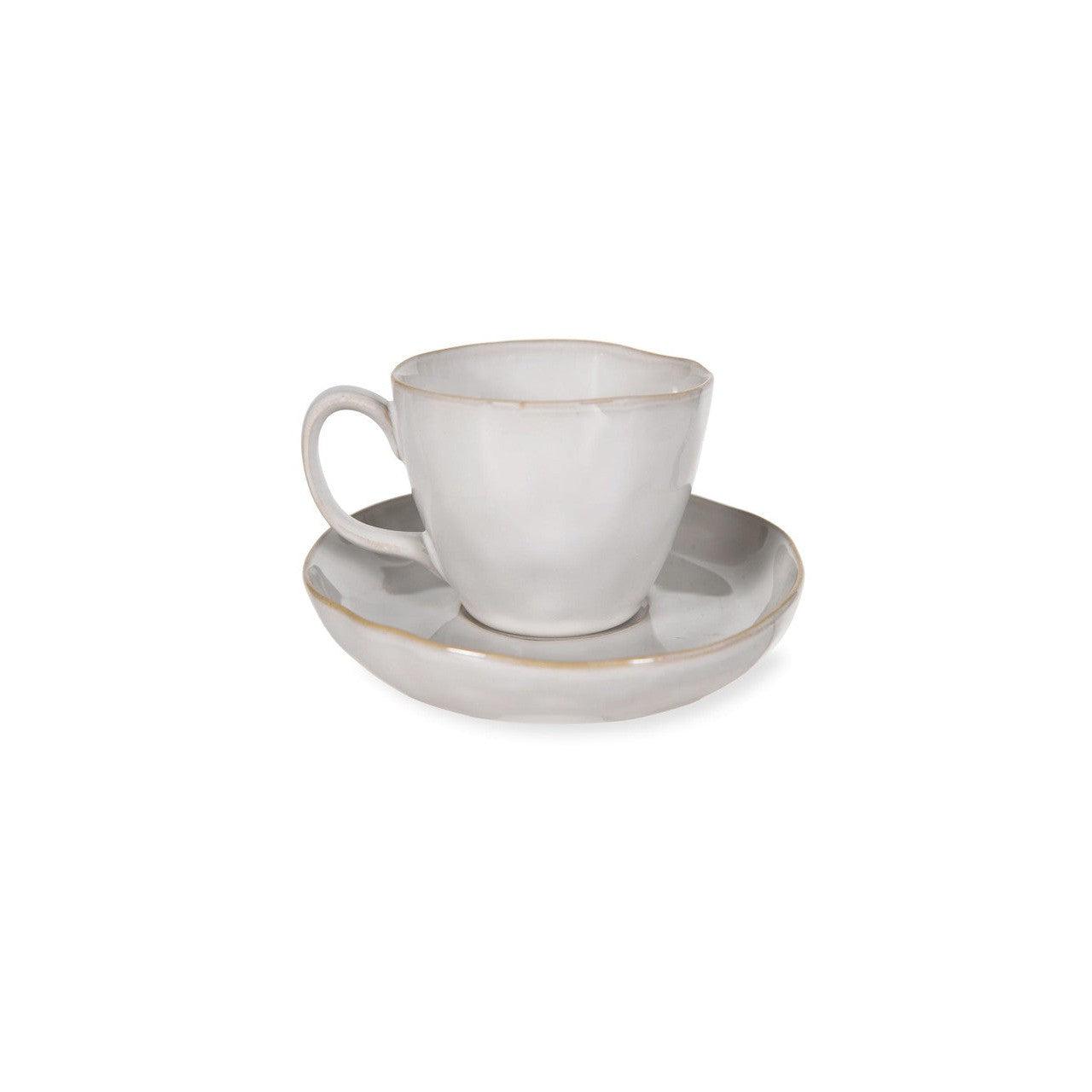 Ithaca Cup & Saucer White - Glasses & Mugs - Garden Trading - Yester Home