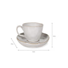 Ithaca Cup & Saucer White - Glasses & Mugs - Garden Trading - Yester Home