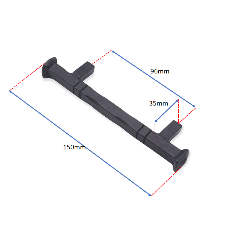 Jade Pull Handle Small Matt Black-Cabinet Handles-Yester Home