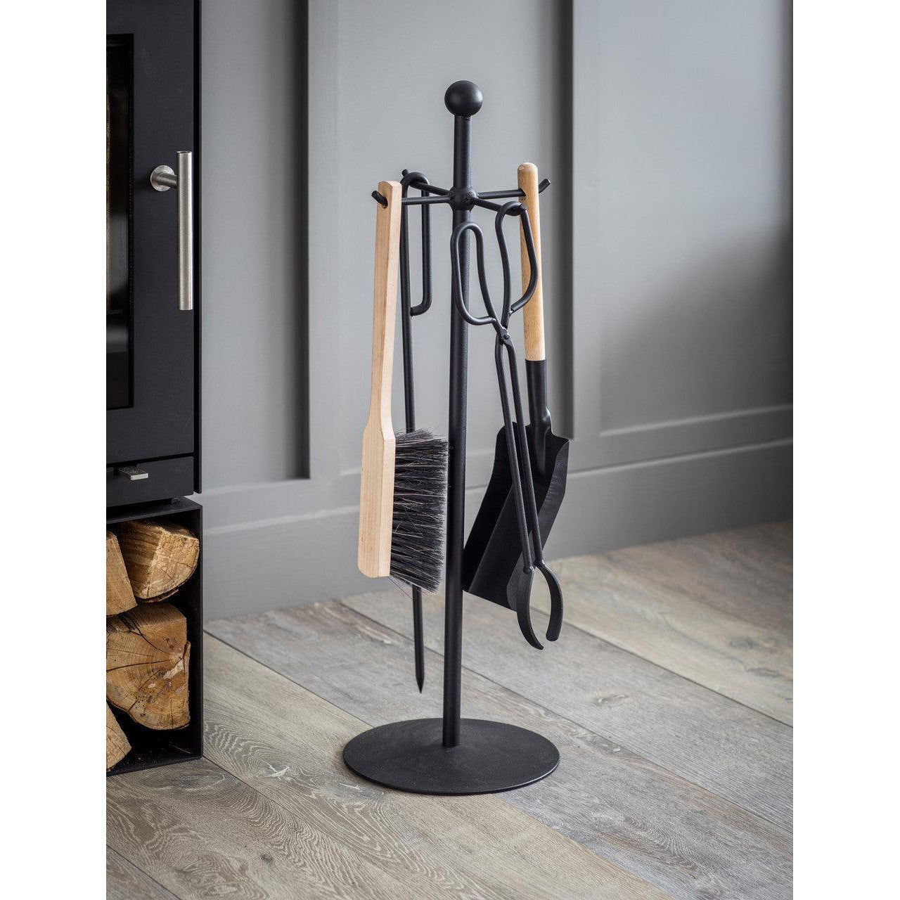 Jutland Fireside Tool Set | Black - Fireside Accessories - Garden Trading - Yester Home