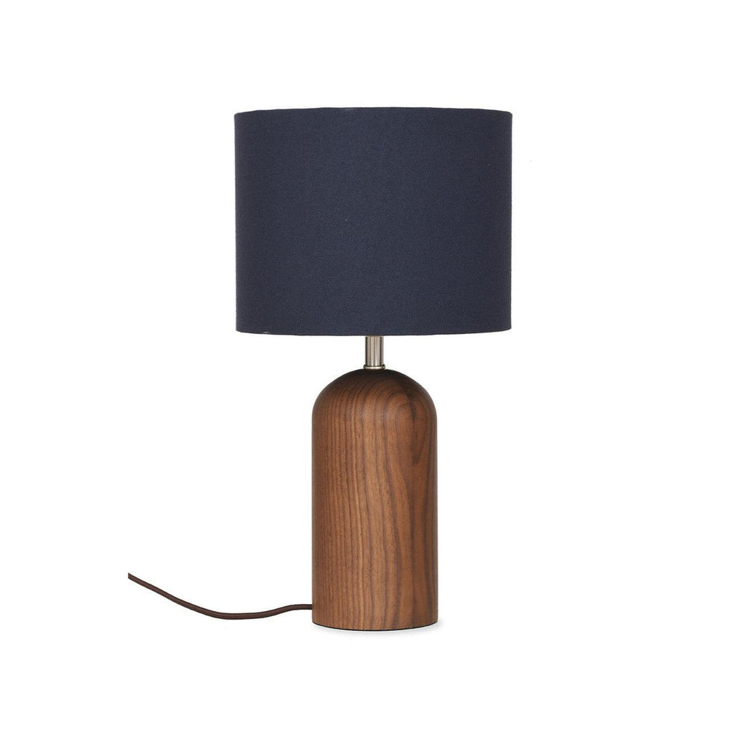 Kingsbury Table Lamp with Shade in Ink - Walnut