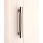 Knurled Bar Handles Small Satin Silver-Cabinet Handles-Yester Home