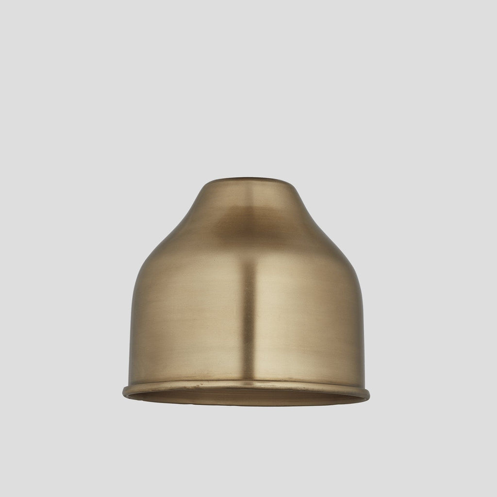 Knurled Cone Pendant Light - 7 Inch - Brass