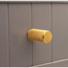 Knurled Cylinder Cupboard Pull Satin Brass-Cupboard Pulls-Yester Home