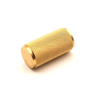 Knurled Cylinder Cupboard Pull Satin Brass-Cupboard Pulls-Yester Home