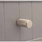 Knurled Cylinder Cupboard Pull Satin Silver-Cupboard Pulls-Yester Home