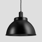 Knurled Dome Pendant - 13 Inch - Black-Ceiling Lights-Yester Home