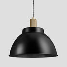 Knurled Dome Pendant - 13 Inch - Black-Ceiling Lights-Yester Home