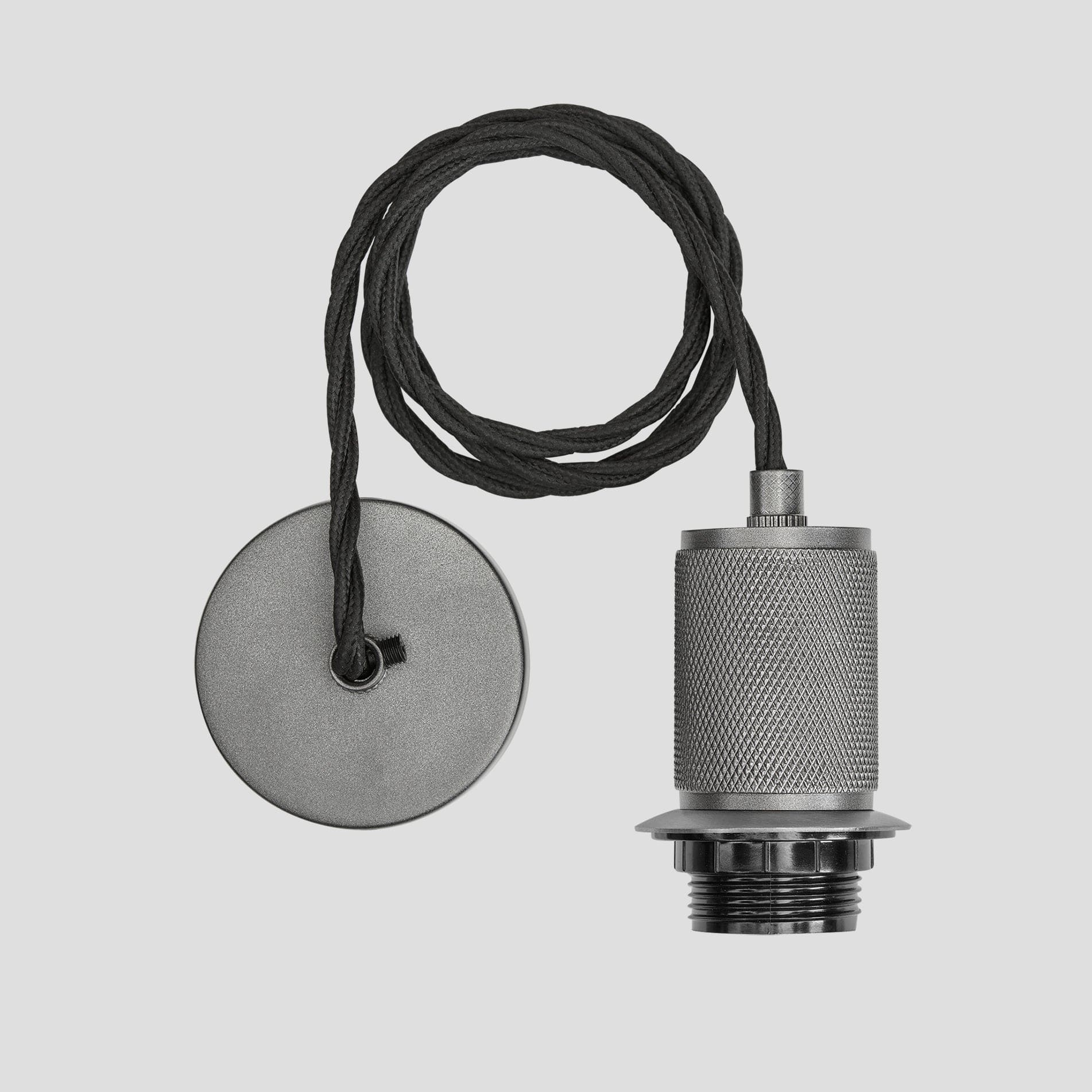 Knurled Dome Pendant - 13 Inch - Brass-Ceiling Lights-Yester Home