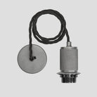 Knurled Dome Pendant - 13 Inch - Pewter & Brass-Ceiling Lights-Yester Home
