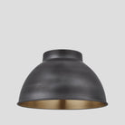 Knurled Dome Pendant - 13 Inch - Pewter & Brass-Ceiling Lights-Yester Home