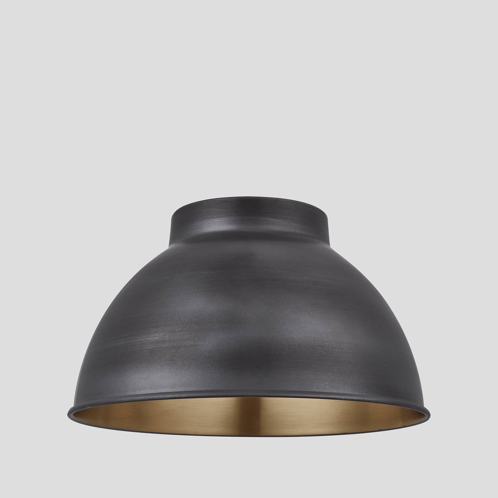 Knurled Dome Pendant - 13 Inch - Pewter & Brass-Ceiling Lights-Yester Home