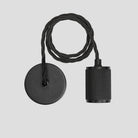 Knurled Edison Pendant Light - 1 Wire - Black-Ceiling Lights-Yester Home