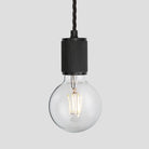 Knurled Edison Pendant Light - 1 Wire - Black-Ceiling Lights-Yester Home