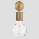 Knurled Edison Wall Light - Brass-Wall Lights-Yester Home
