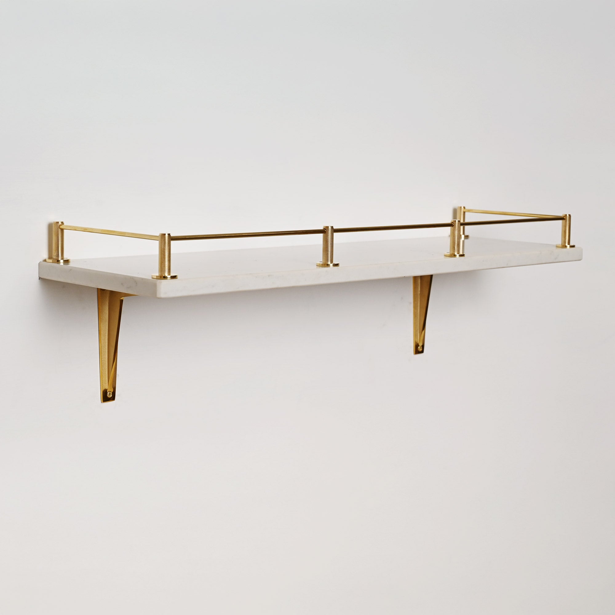 Knurled Gallery Shelf Rail | Polished Brass - Gallery Rails - Yester Home - Yester Home