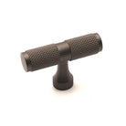 Knurled T bar Cupboard Pull Gunmetal Grey-Cupboard Pulls-Yester Home