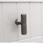 Knurled T bar Cupboard Pull Gunmetal Grey-Cupboard Pulls-Yester Home