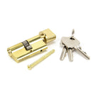 Lacquered Brass 30/30 Euro Cylinder/Thumbturn | From The Anvil - Euro Cylinders - From The Anvil - Yester Home