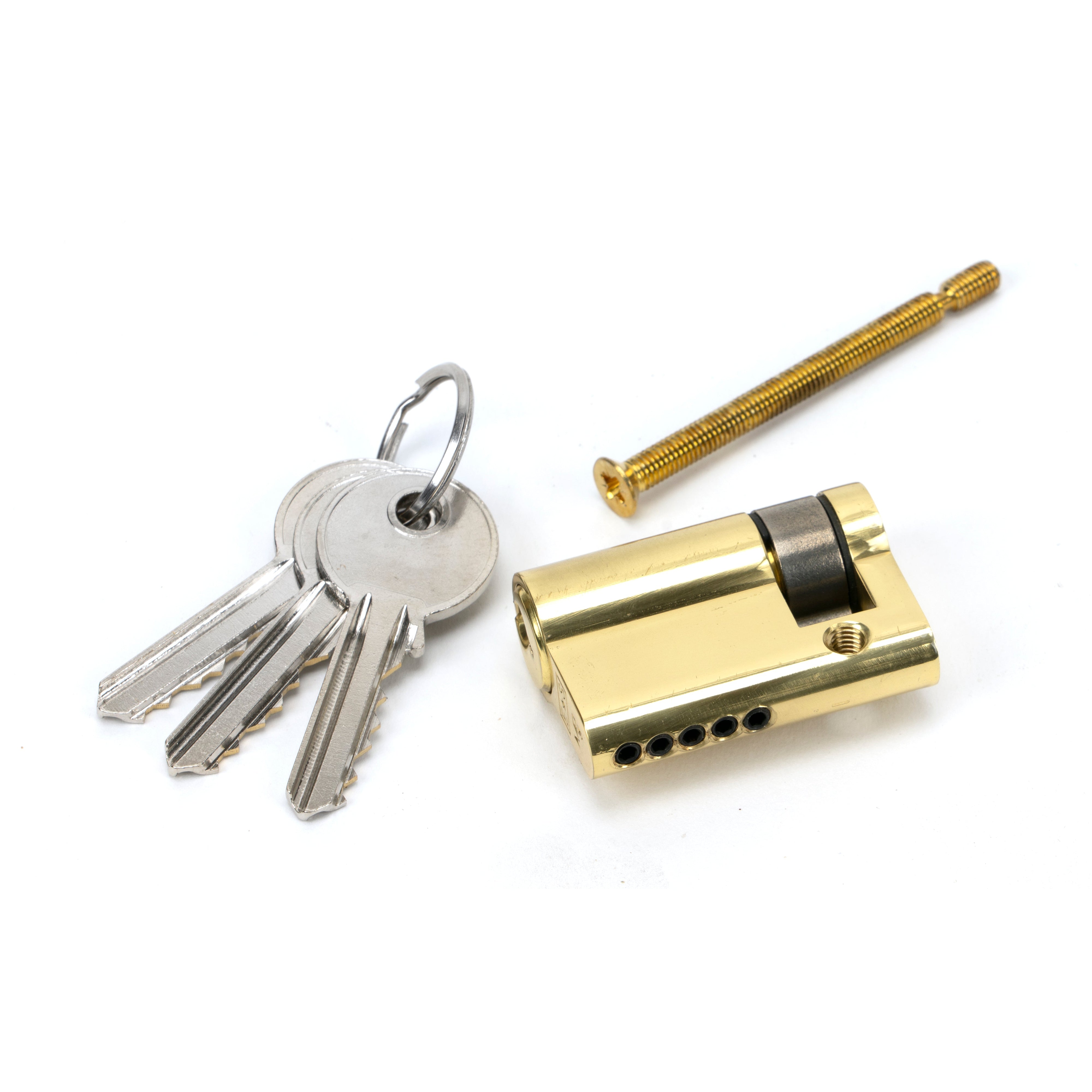 Lacquered Brass 35/10 5pin Single Cylinder | From The Anvil-Euro Cylinders-Yester Home