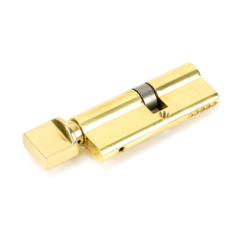 Lacquered Brass 35/45T 5pin Euro Cylinder/Thumbturn | From The Anvil-Euro Cylinders-Yester Home