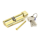 Lacquered Brass 40/40 5pin Euro Cylinder/Thumbturn KA | From The Anvil-Euro Cylinders-Yester Home