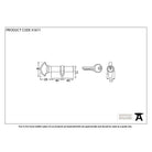 Lacquered Brass 40/40 Euro Cylinder/Thumbturn | From The Anvil-Euro Cylinders-Yester Home