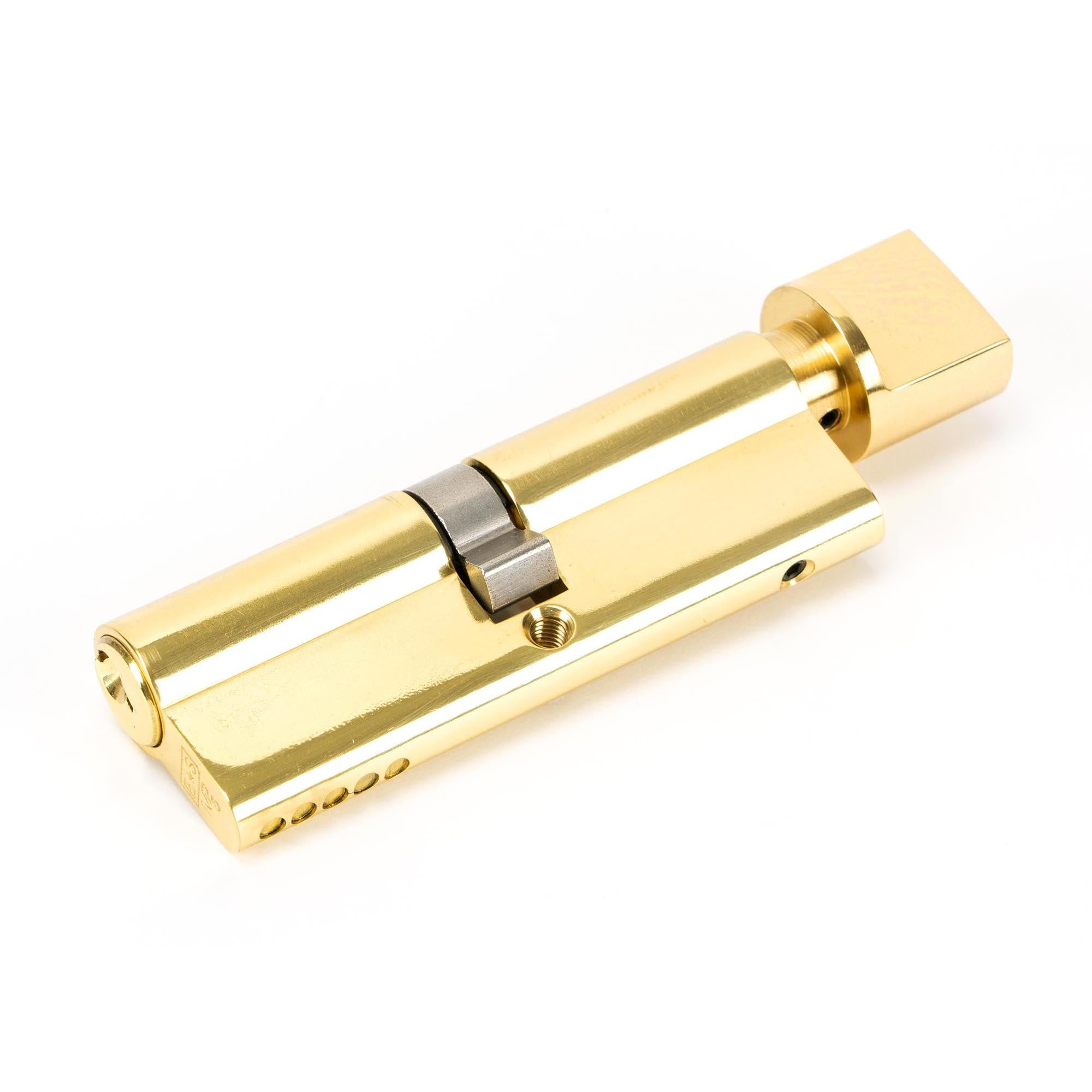 Lacquered Brass 45/45 5pin Euro Cylinder/Thumbturn | From The Anvil - Euro Cylinders - From The Anvil - Yester Home