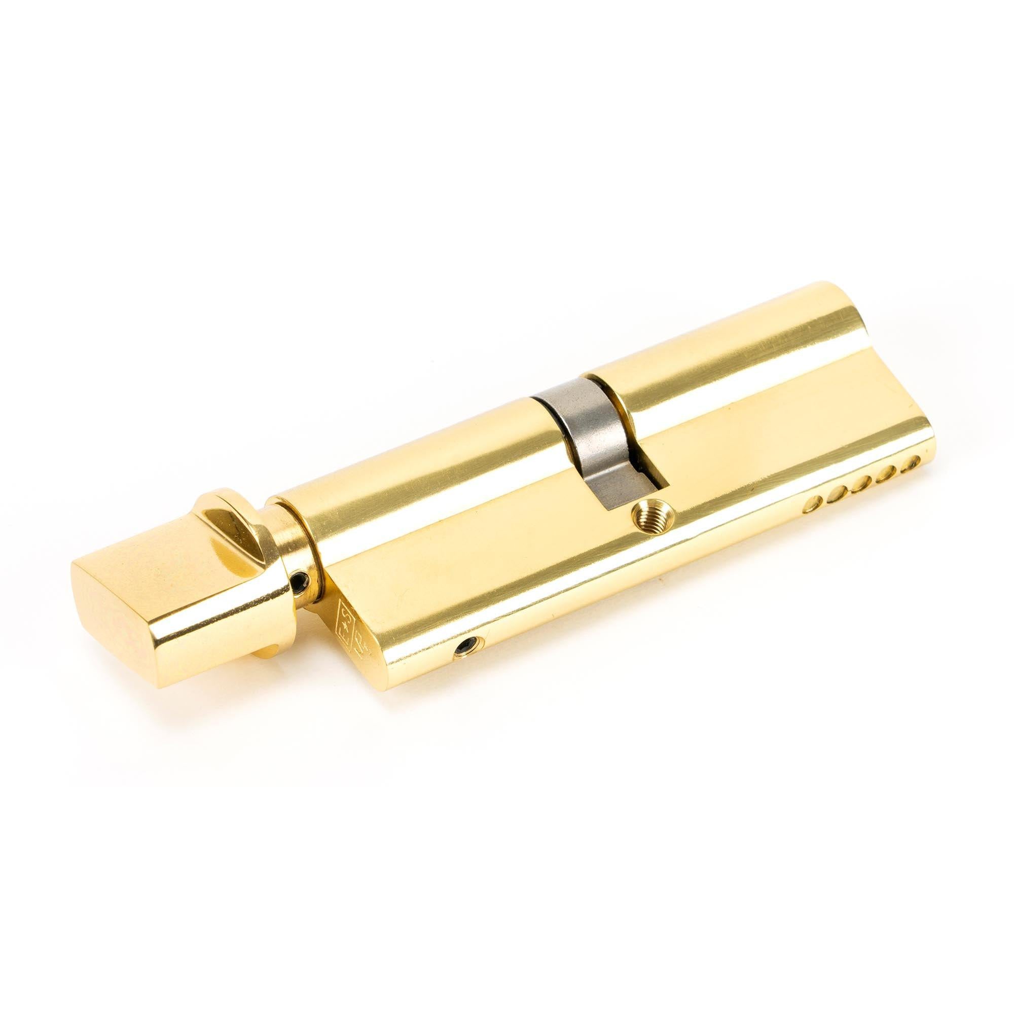 Lacquered Brass 45/45 5pin Euro Cylinder/Thumbturn | From The Anvil - Euro Cylinders - From The Anvil - Yester Home