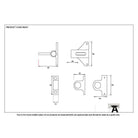 Lacquered Brass Fanlight Catch + Two Keeps | From The Anvil-Fanlight Catches-Yester Home