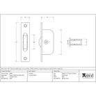 Lacquered Brass Square Ended Sash Pulley 75kg | From The Anvil - Sash Pulleys - From The Anvil - Yester Home
