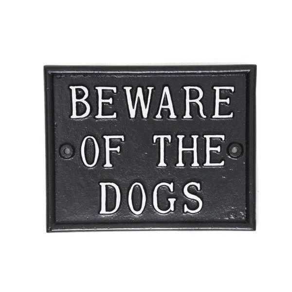 Large Beware Of The Dogs Sign-Dog Warning Signs-Yester Home