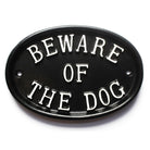 Large Oval Beware Of The Dog Sign-Dog Warning Signs-Yester Home