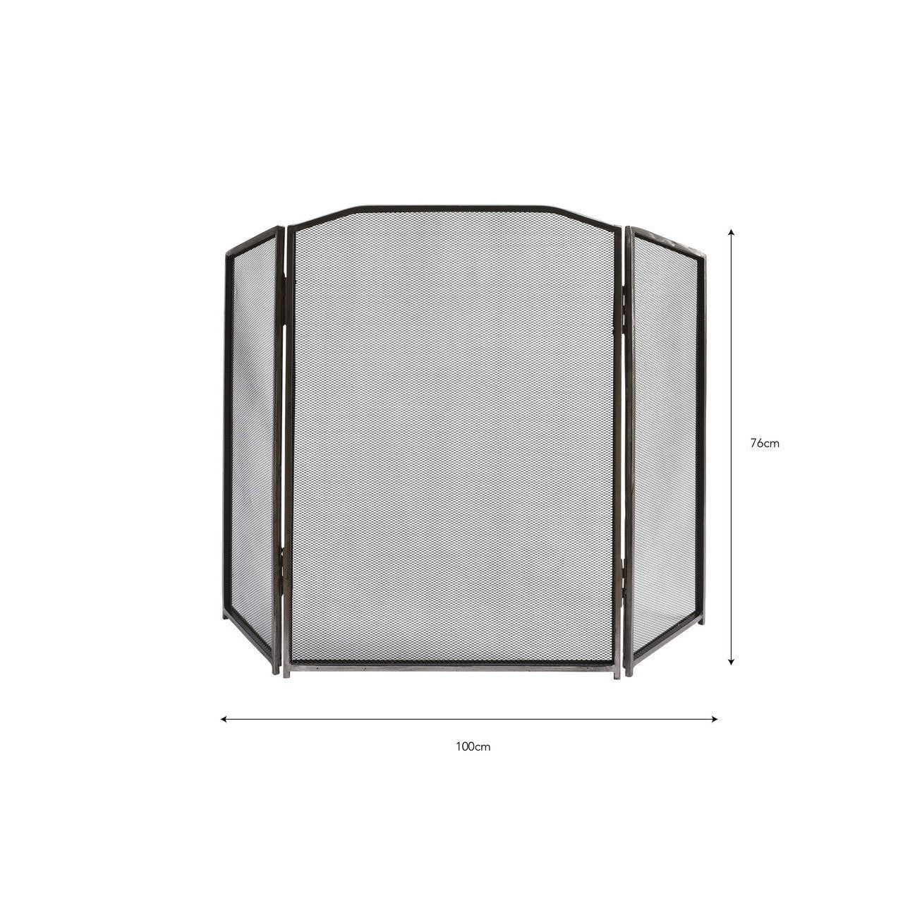 Latton Folding Firescreen | Antique Pewter - Fire Screens - Garden Trading - Yester Home