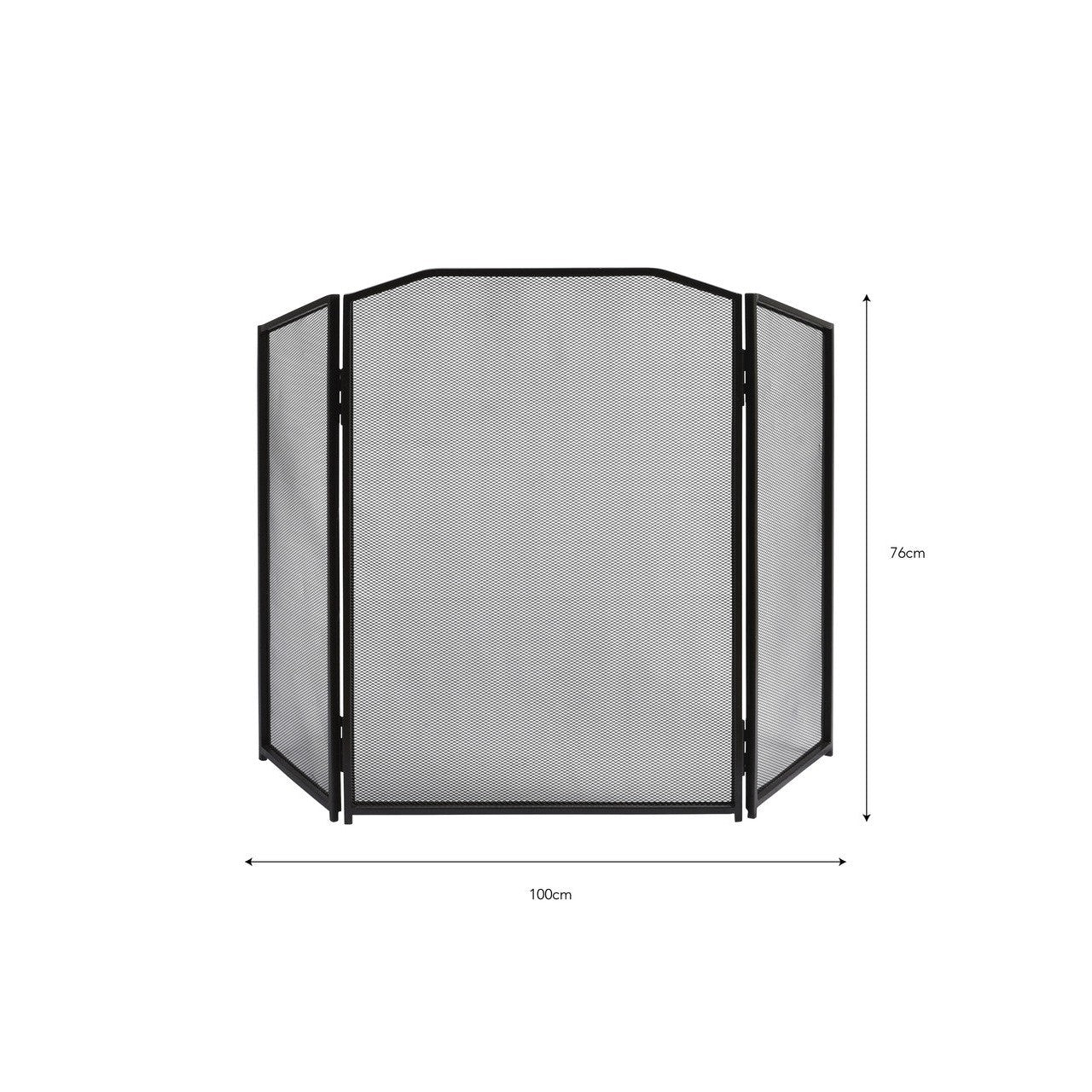 Latton Folding Firescreen | Black - Fire Screens - Garden Trading - Yester Home