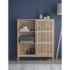 Linear Large Storage Unit - Ash-Consoles & Sideboards-Yester Home