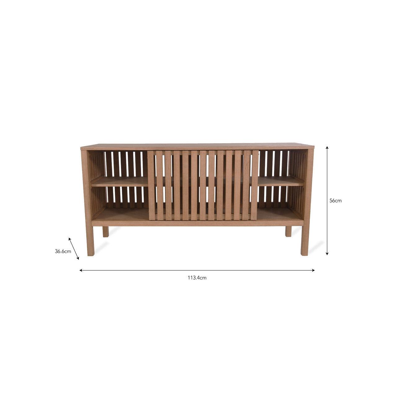 Linear Low Storage Unit - Ash-Consoles & Sideboards-Yester Home