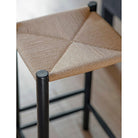 Longworth Bar Stool, Black Frame - Oak-Indoor Furniture-Yester Home