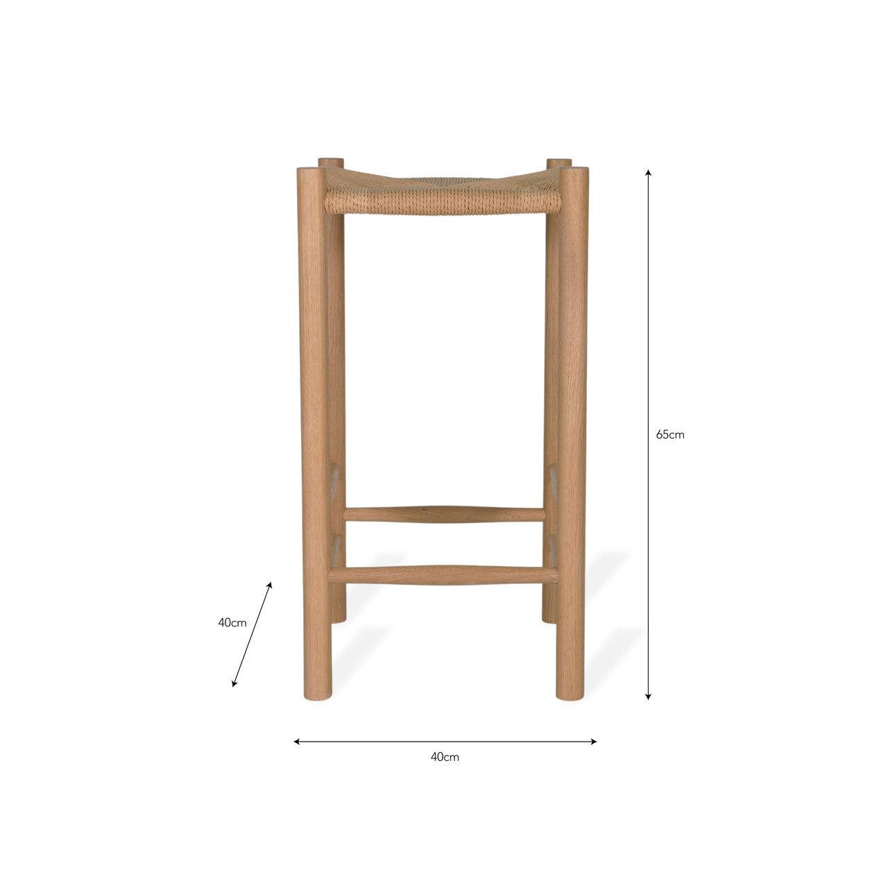 Longworth Bar Stool - Oak-Indoor Furniture-Yester Home