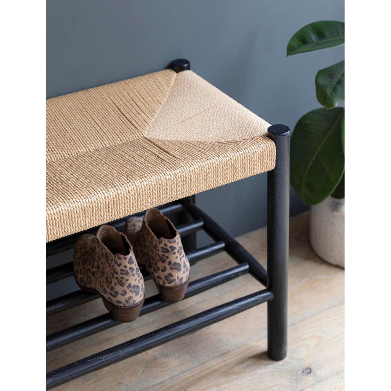 Longworth Hallway Bench | Black - Shoe Storage - Garden Trading - Yester Home